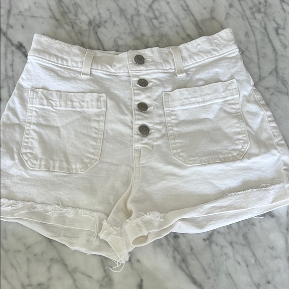 Madewell Pants - Madewell White High-Waisted Women Shorts
